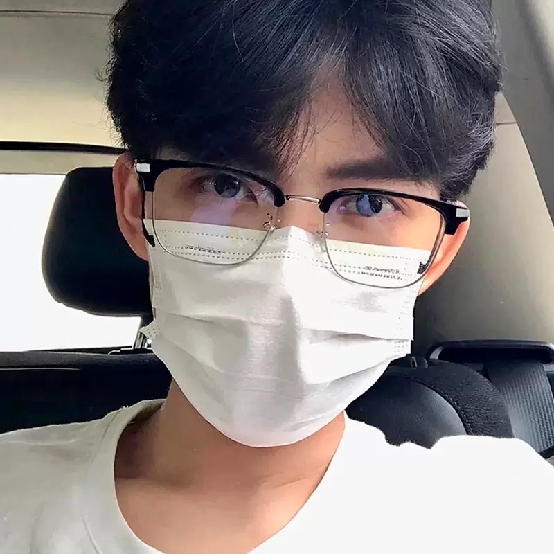 近视眼镜男变色防雾防蓝光眼镜成品