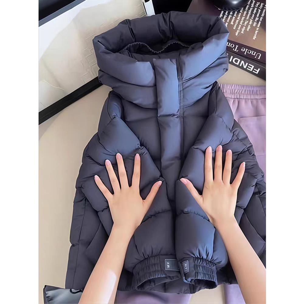 女童连帽棉服冬装2025新款儿童保暖防风棉衣中大童冬季加厚棉袄潮