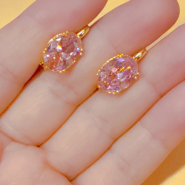 铜合金玻璃耳饰 铜合金玻璃耳饰 新款白色民族风百搭妈妈款饰品