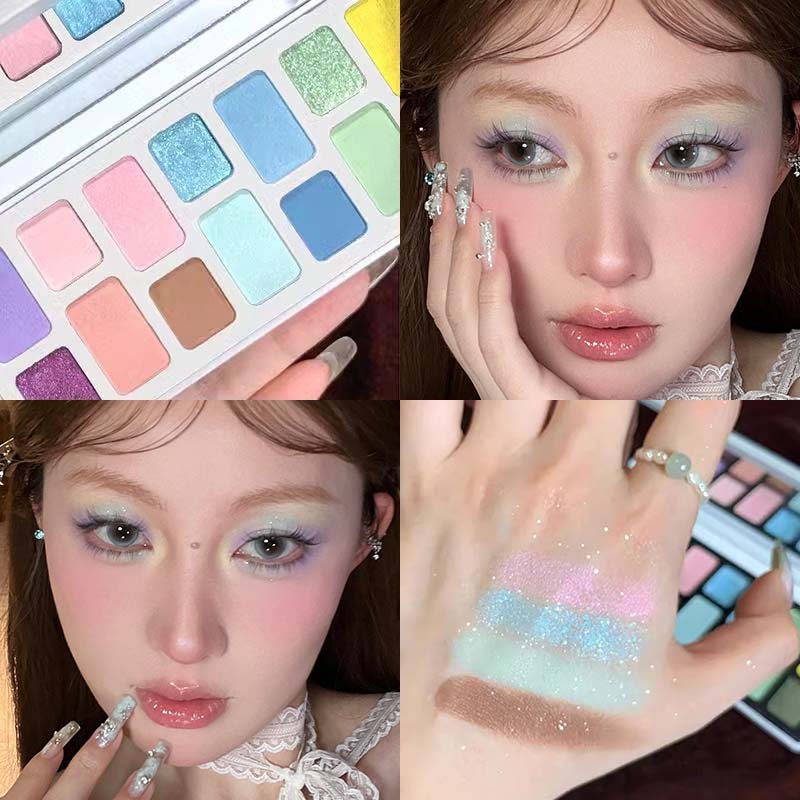 汽水！本色出演色眼影盘变色龙彩色玩妆化妆多色马卡龙多巴胺眼妆