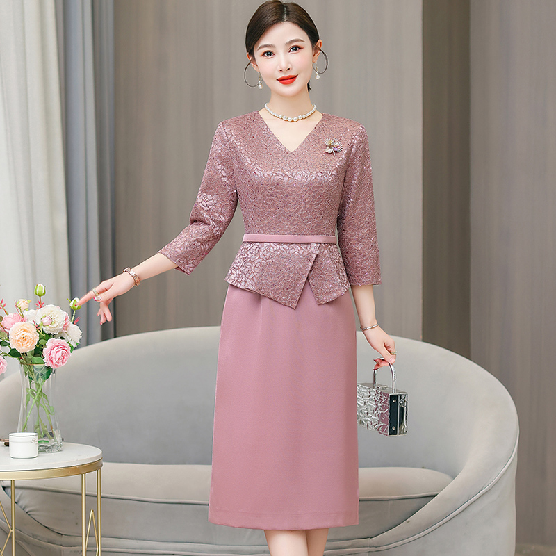 高级感连衣裙2025年上档次婚礼时尚妈妈婚宴礼服喜婆婆装敬酒长裙