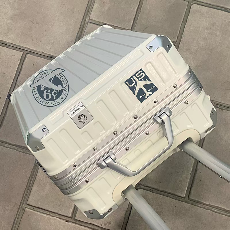 漫游新款行李箱ins网红铝框万向轮旅行箱拉杆箱20寸皮箱子24男女