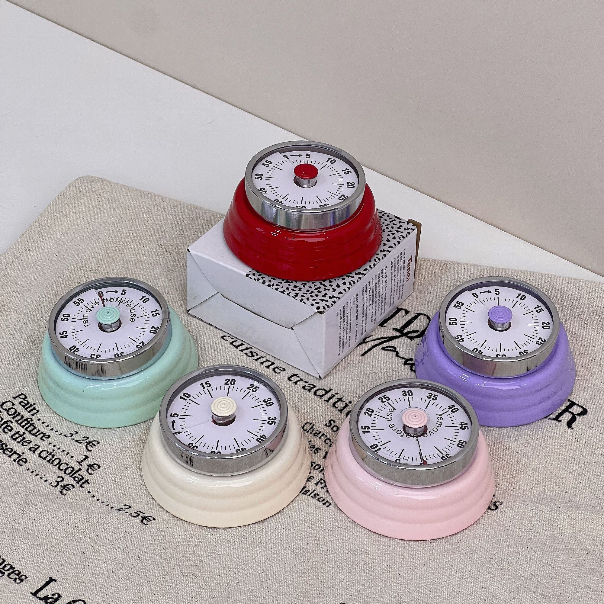 厨房磁吸机械计时器提醒器时间管理闹钟小学生自律定时器做饭运动