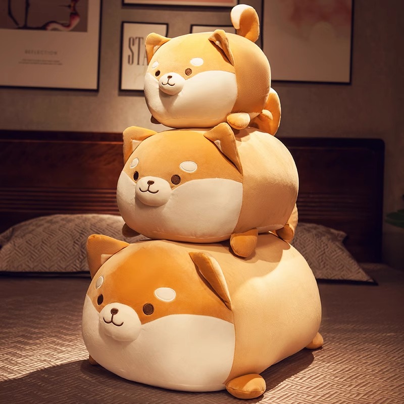 可爱柴犬玩偶毛绒玩具公仔布娃娃生日礼物女柯基超软狗子睡觉抱枕