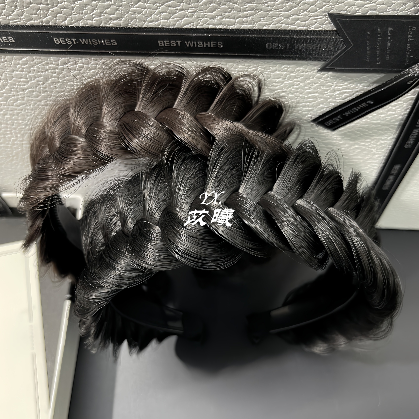 仿真假发鱼骨辫高颅顶发箍假发麻花辫子带齿头箍显发量编发发卡女