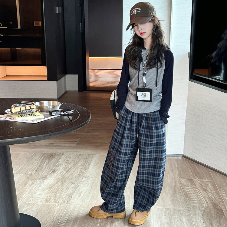 女童套装春秋款2025新款儿童洋气时髦女大童秋装休闲运动两件套潮