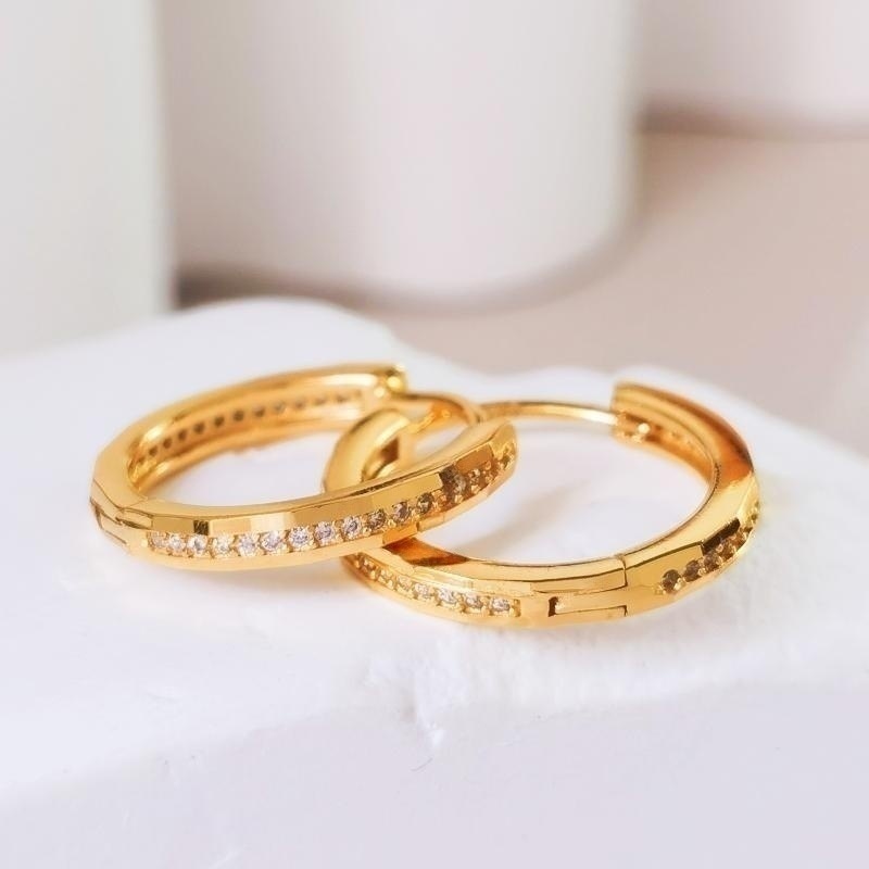 925银合成锆石耳饰 设计感精致耳扣潮流个性小众满天星车花耳环