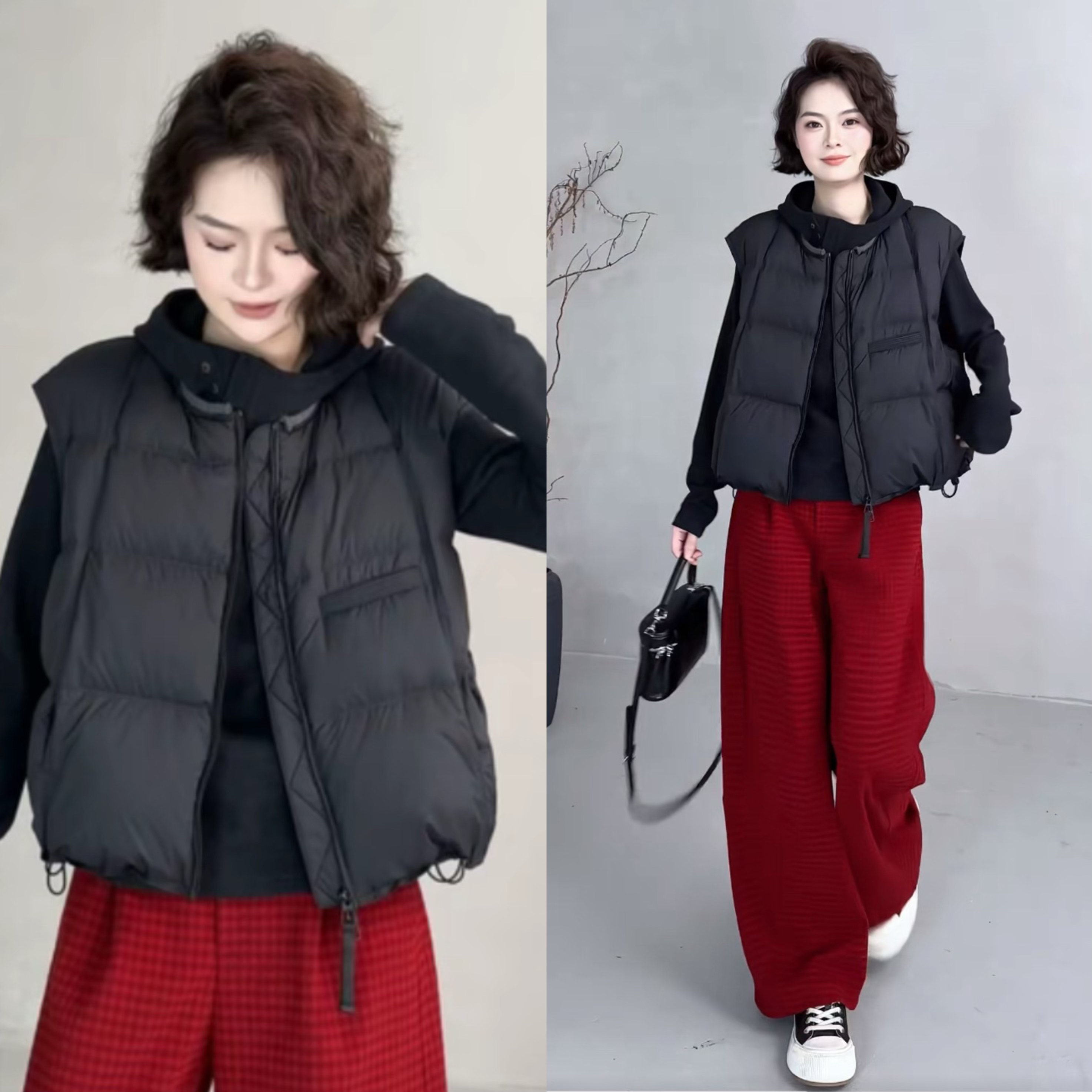 正版爆款高级感白鸭绒时尚马甲女装2025秋冬时尚超好看马夹短外套