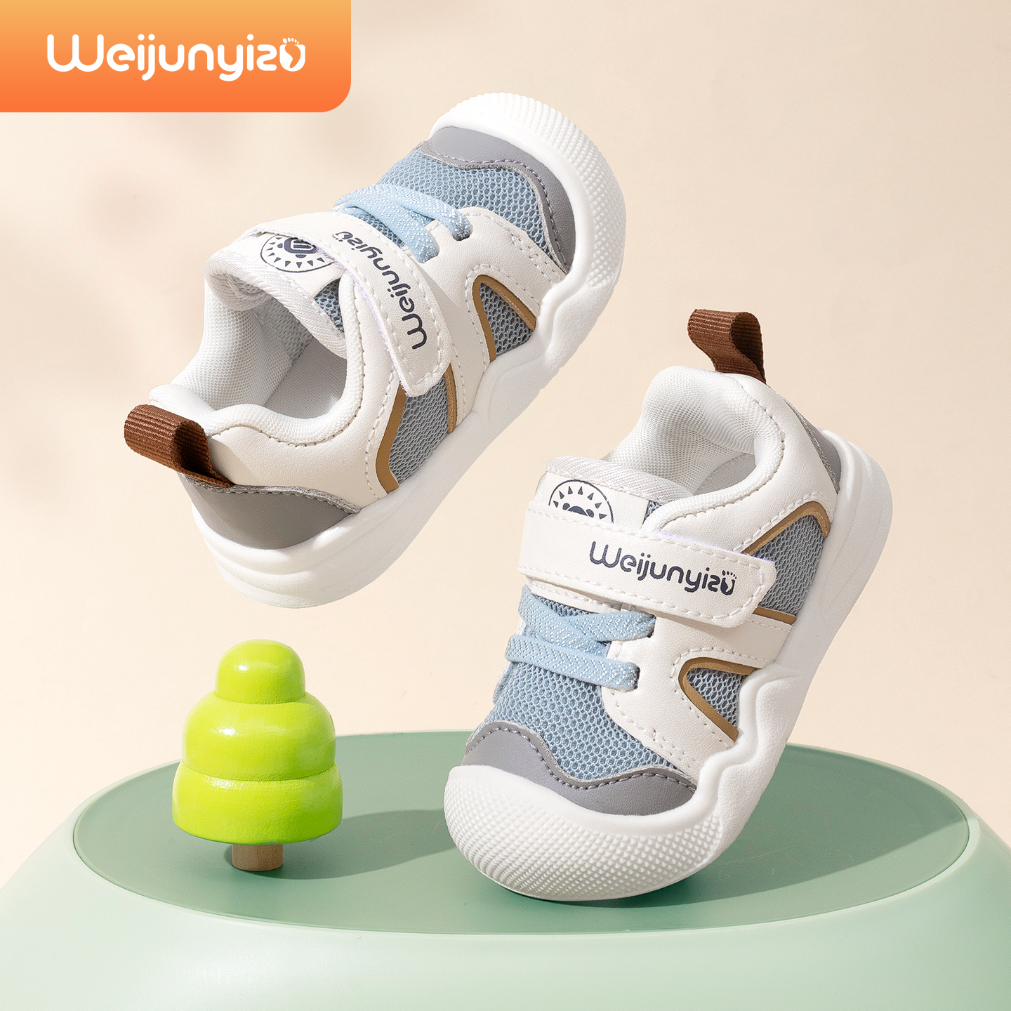 炜俊亿足宝宝学步鞋男宝春秋款婴儿鞋子软底防滑女童鞋透气机能鞋