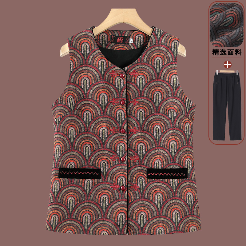 中老年人女装妈妈春秋马甲奶奶装坎肩老人衣服老太太背心2025新款