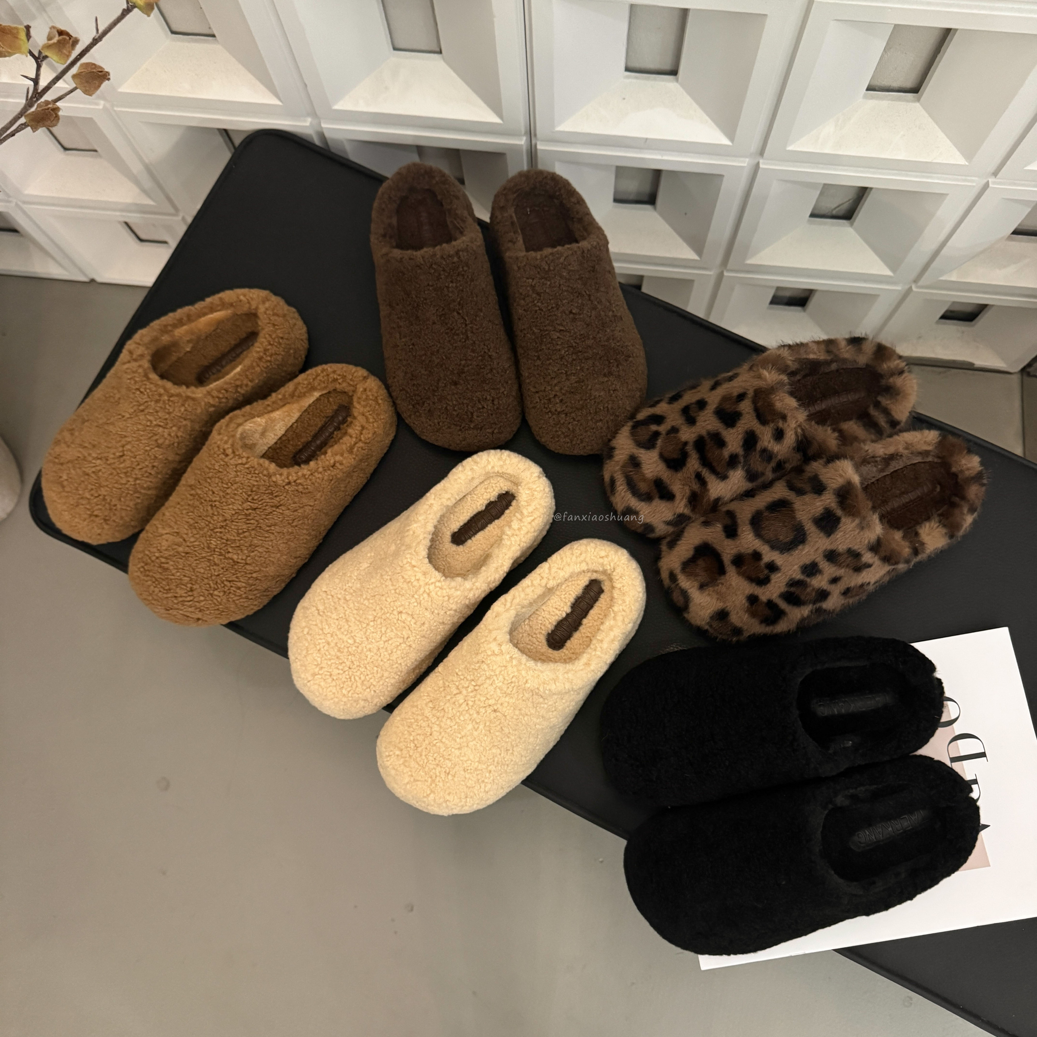 小个子厚底秋冬半拖毛毛鞋勃肯鞋保暖棉鞋懒人一脚蹬毛毛拖鞋女鞋