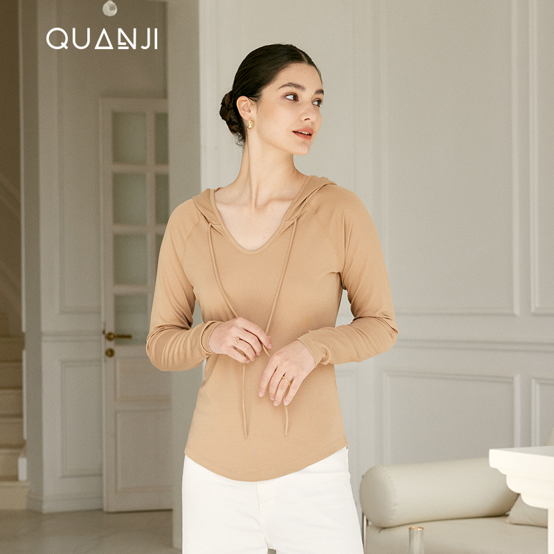 【叶子严选】套头连帽打底衫DJH5213