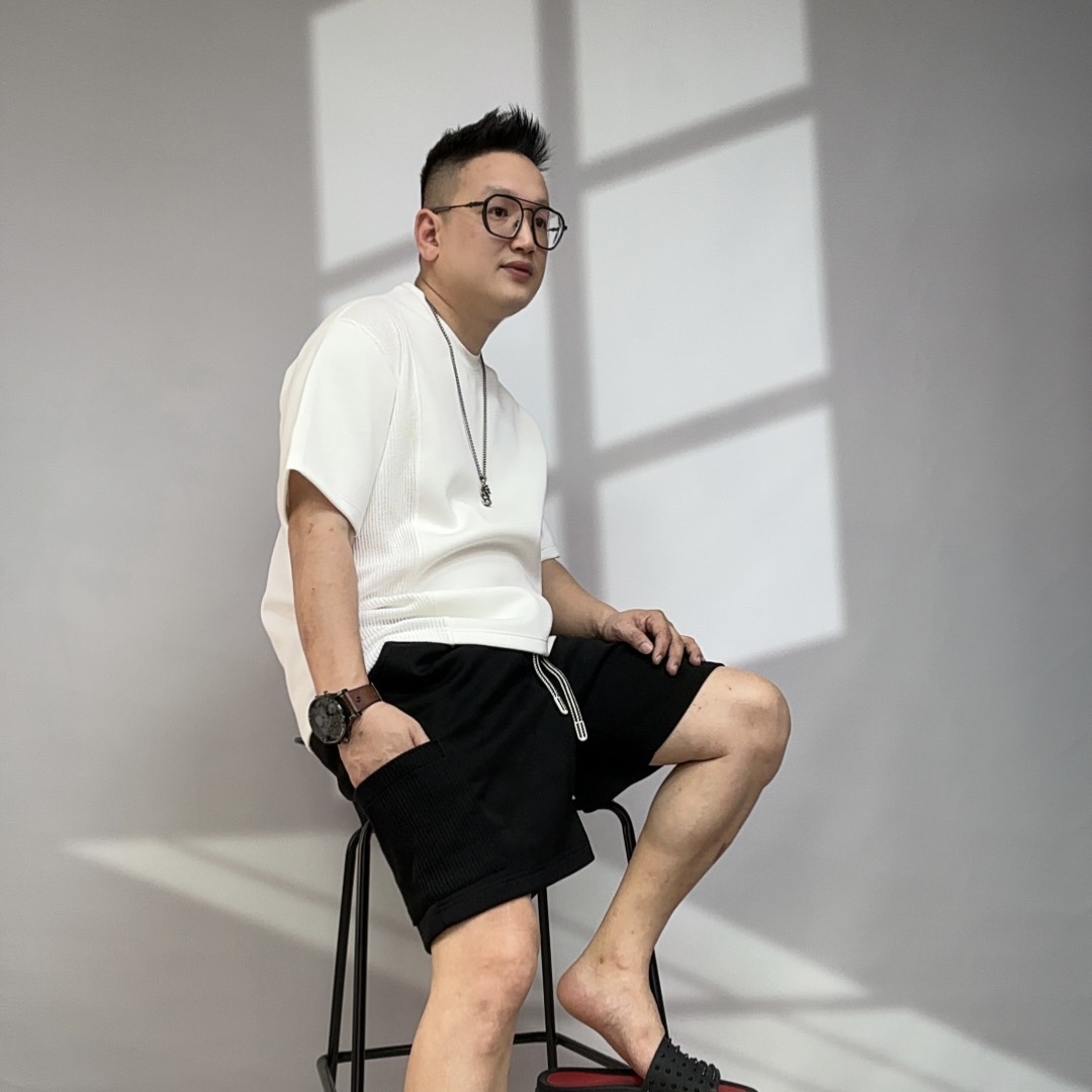 拼接贴袋款港风重磅短裤