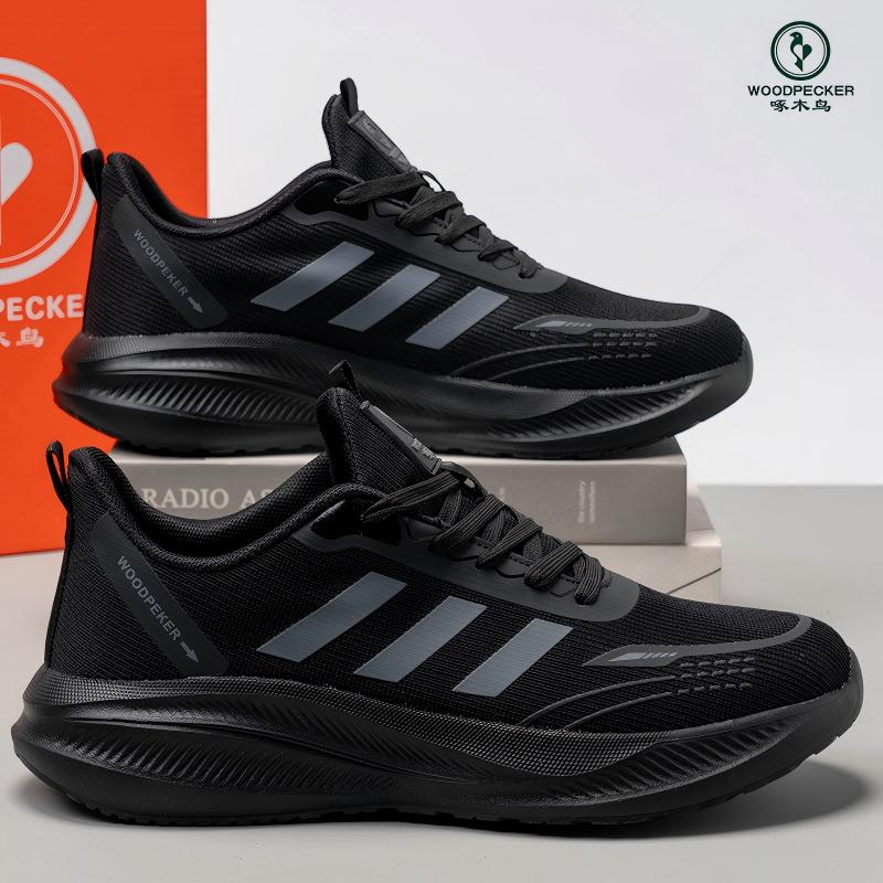 【正品】啄木鸟网面男鞋2025新款透气软底男士休闲运动鞋潮流百搭鞋