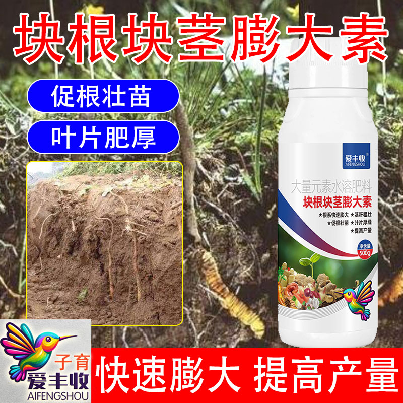 爱丰收块根茎膨大根茎作物水溶肥增产葱姜蒜土豆中药材专用膨大素
