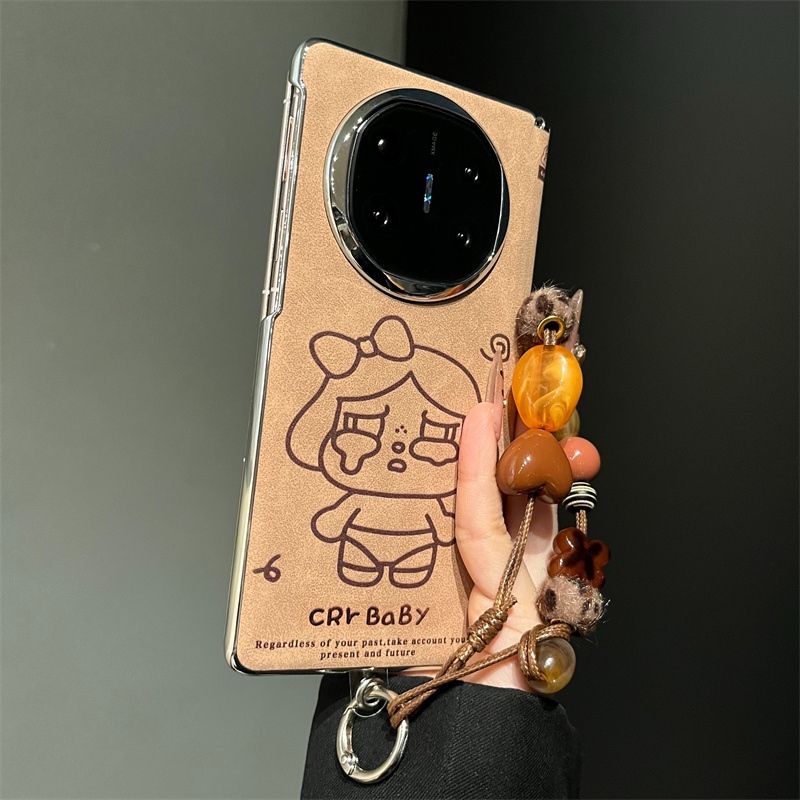 适用华为MateX6典藏版折叠屏手机壳美拉德可爱哭娃mateX5磁吸中轴