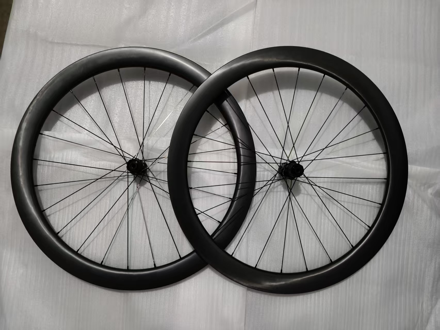 前端单车碟刹公路碳刀轮组 FFC无标花鼓+YT1420辐条