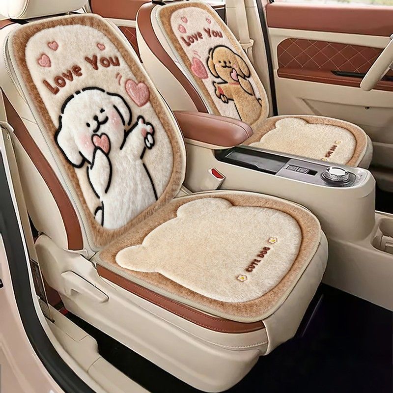 新款汽车坐垫冬季毛绒座套冬季保暖小车毛绒坐套全包围专用座垫套