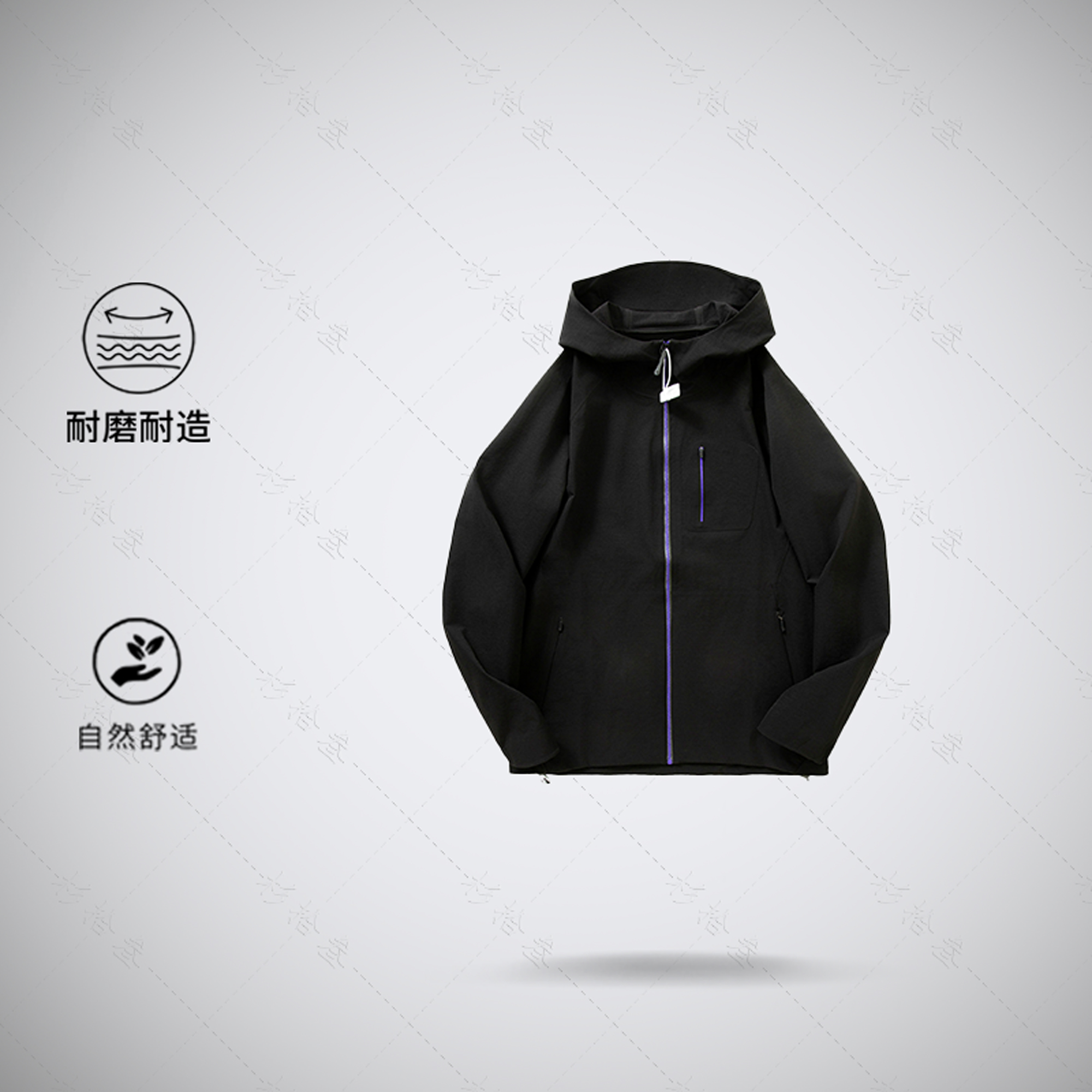 流光单品软壳】通勤户外运动休闲连帽防泼水软壳夹克早秋外套2189