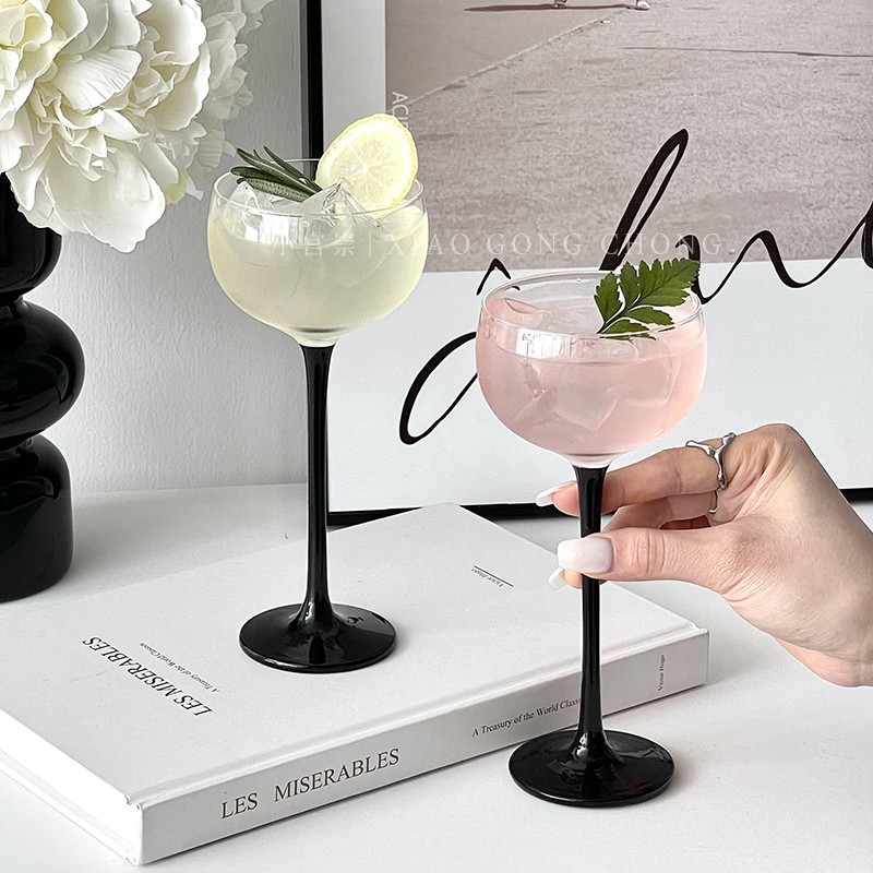 鸡尾酒杯塔杯高颜值微醺调酒杯ins高脚杯玻璃杯香槟杯果汁杯玻璃