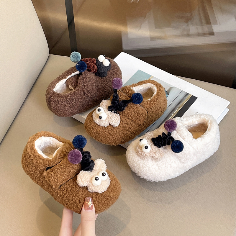 儿童鞋子2025冬季新款女童保暖加厚加绒鞋宝宝可爱软底防滑大棉鞋