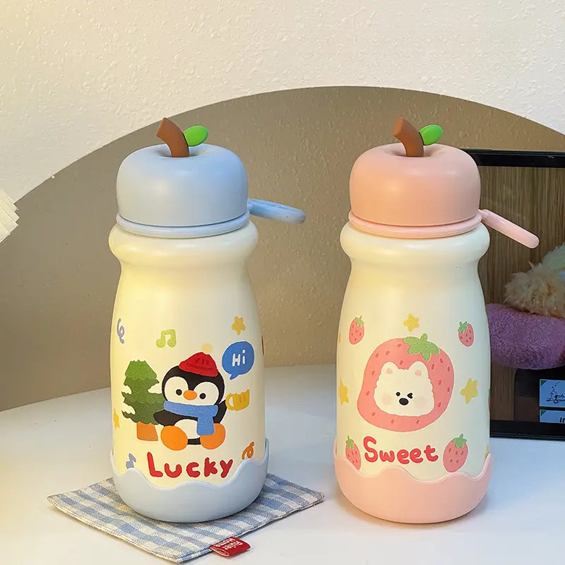 便携小众316直饮不锈钢保温杯可爱新款女生学生高颜值水杯大容量