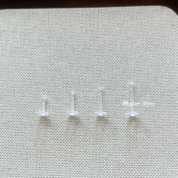 非金属亚克力耳饰 亚克力透明隐形插杆平底耳骨钉唇钉耳钉树脂