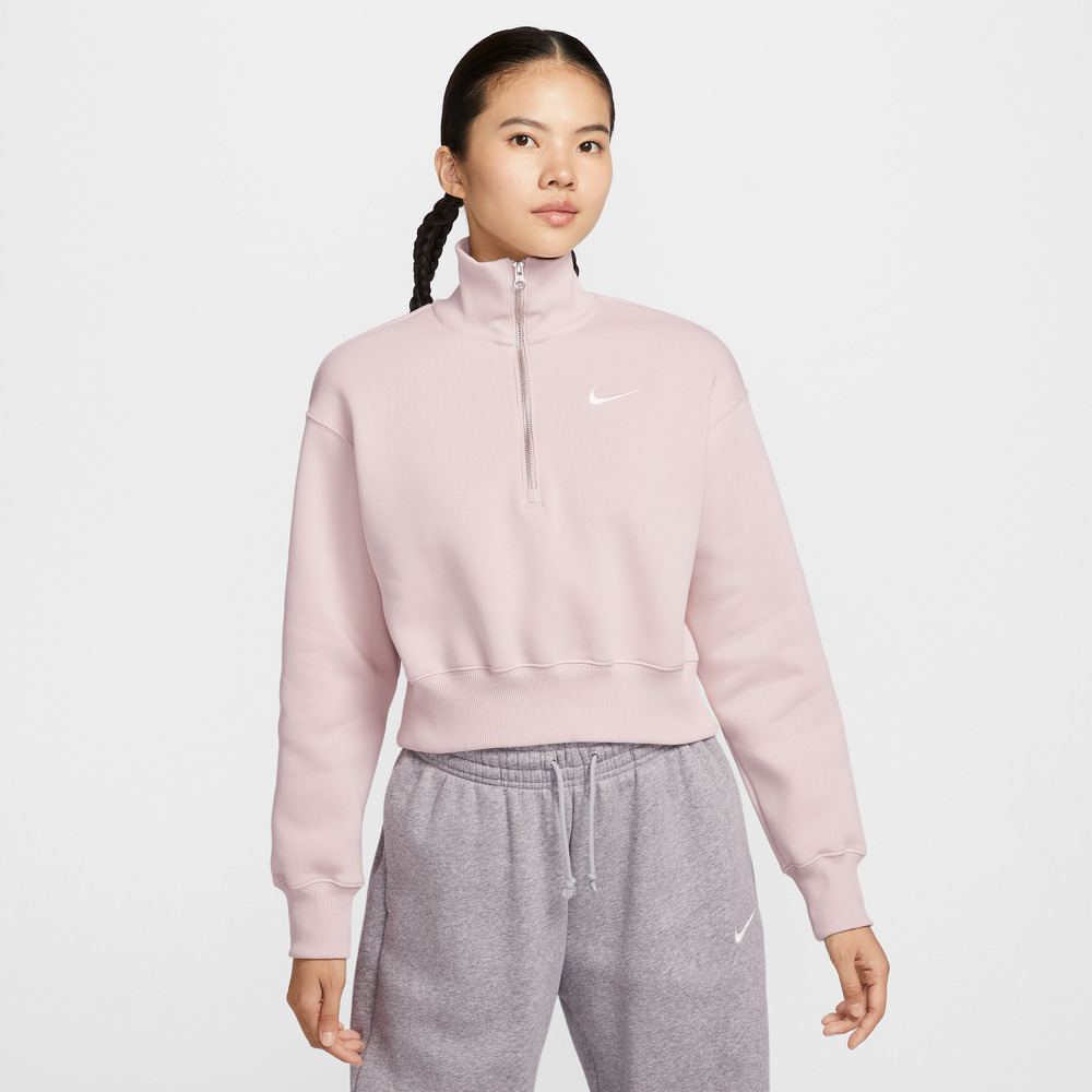 NIKE耐克女子AS W NSW PHNX FLC QZ CROP卫衣DQ5768-667