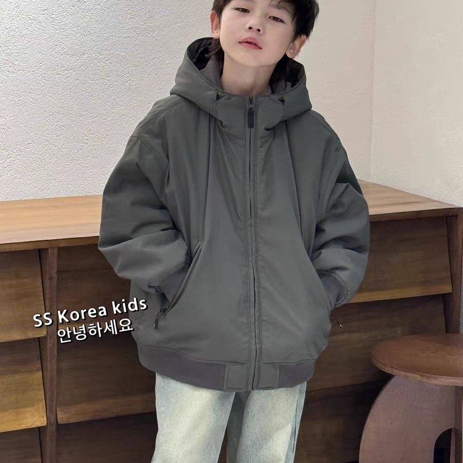 高端帅气儿童外套2025新款洋气男童秋冬装棉服夹克衫女童棒球服潮