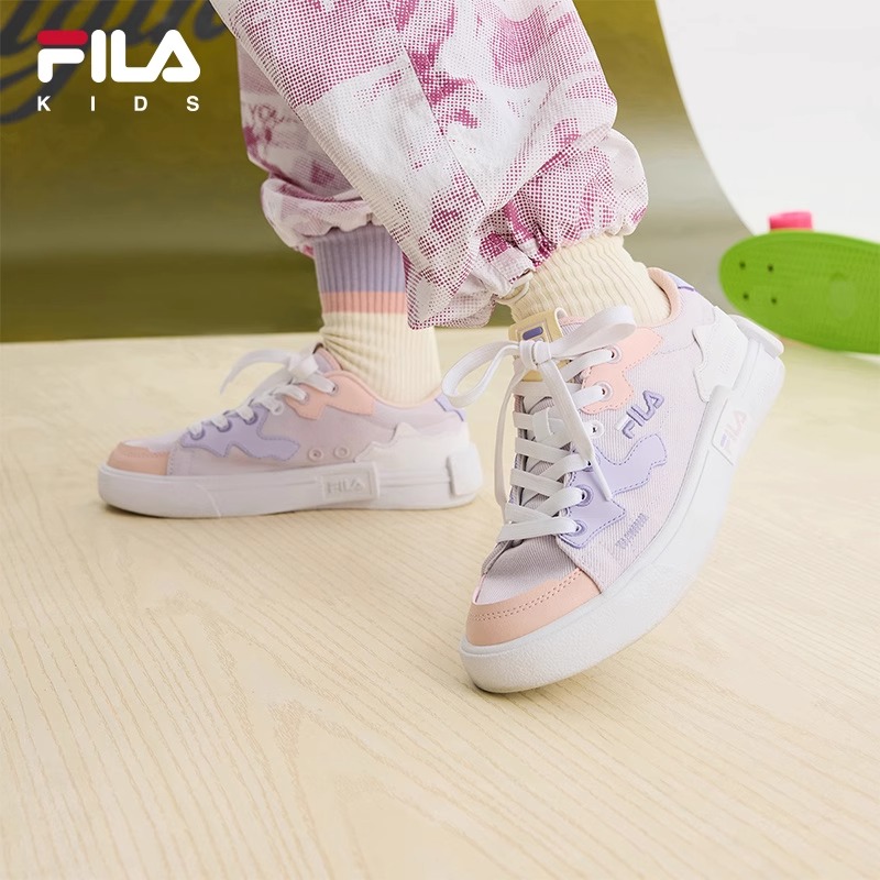 【斐乐儿童】2025秋季时尚舒适百搭欧若风中大童经典板鞋K15B521306