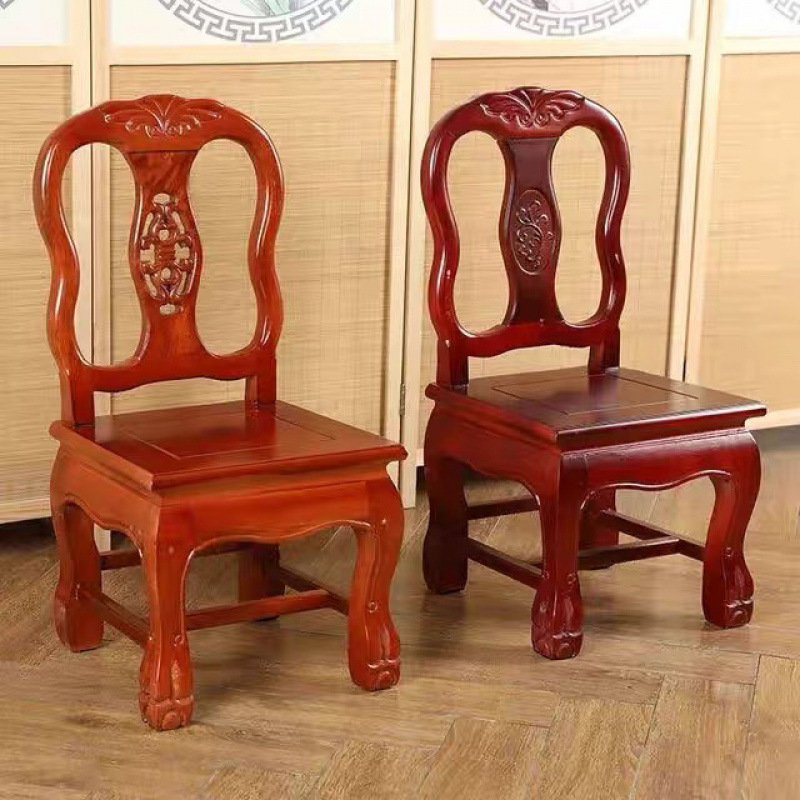 实木小椅子靠背椅儿童矮墩小板凳红木婚庆椅家用客厅茶几凳子孙凳