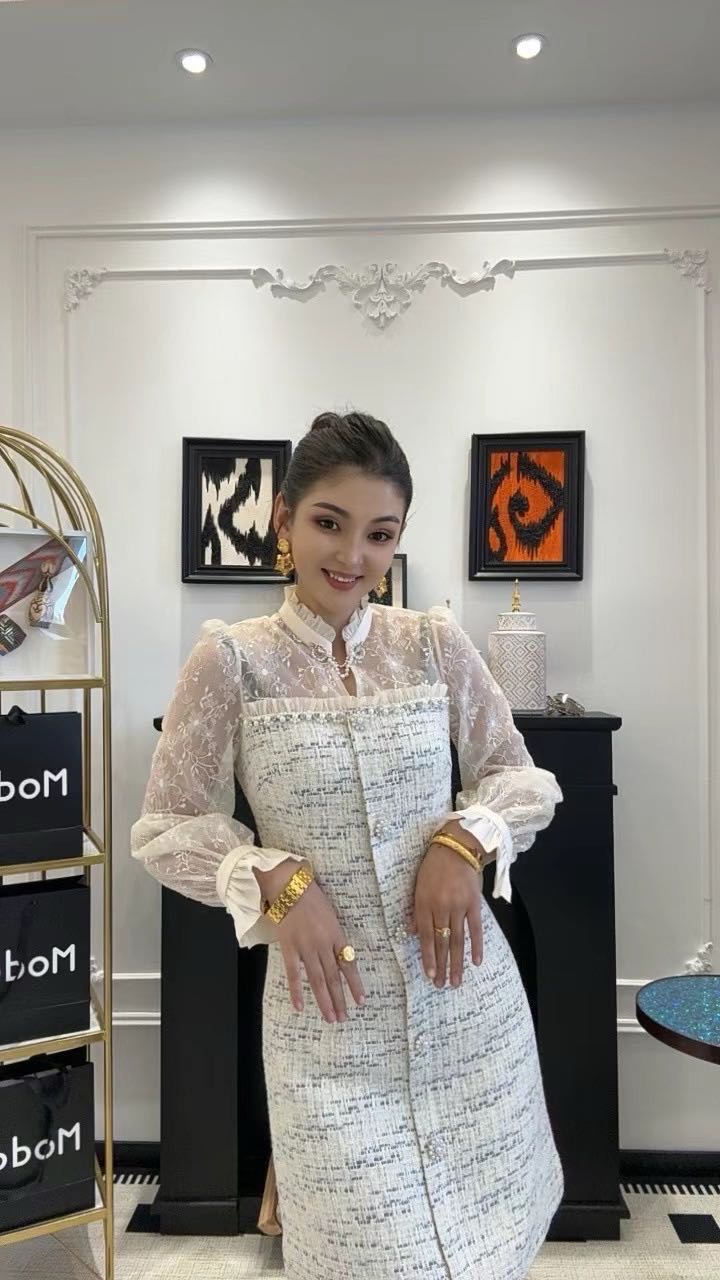 女新款小香风连衣裙 时尚 百搭776699