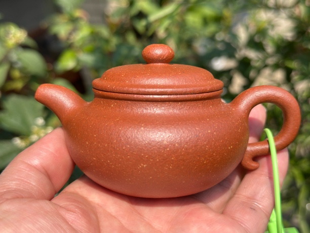 125CC宝山精挑手磨降坡泥仿古壶 原矿手工紫砂壶 附光谱分析报告