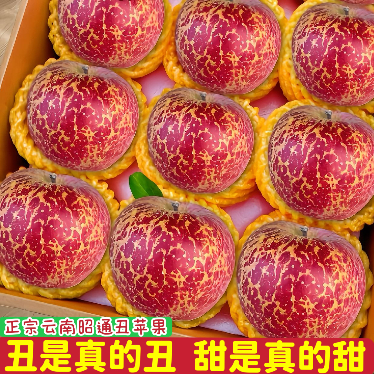 【当季】正宗云南昭通丑苹果新鲜水果红富士苹果现摘现发脆甜多汁