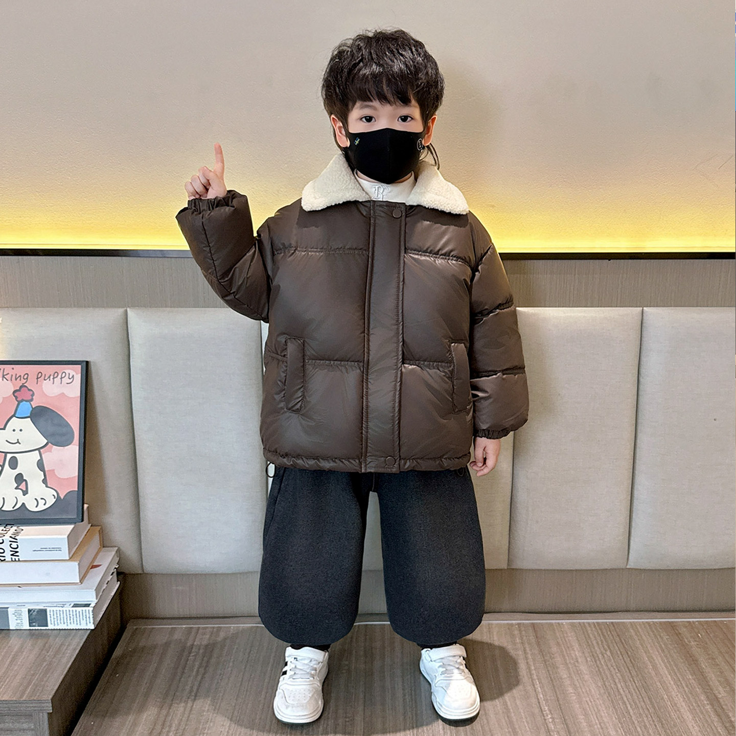 男童冬款面包棉衣加厚保暖棉袄2025新款儿童洋气宝宝冬装棉服外套