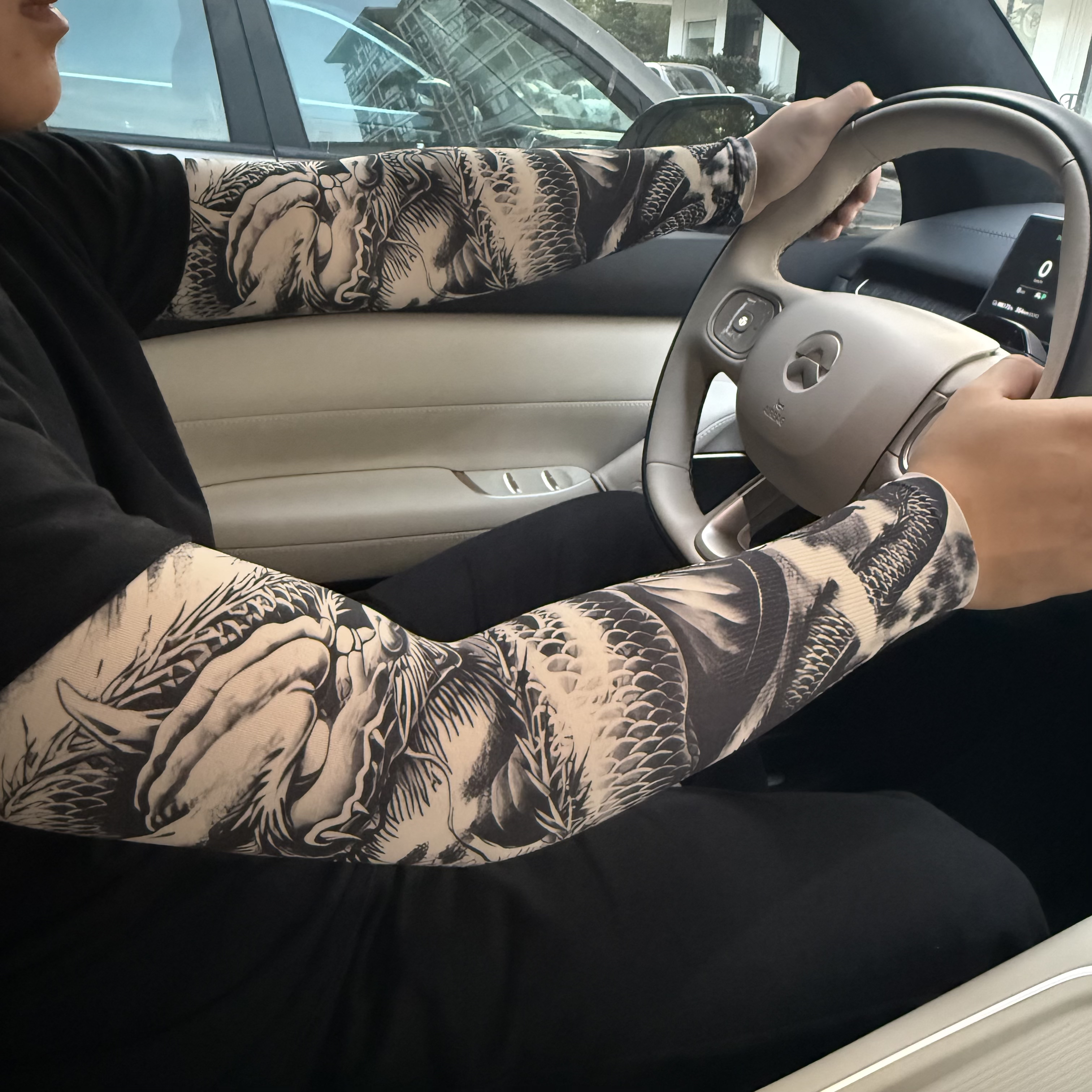 花臂纹身质量防紫外线透气夏天薄款防晒袖套冰丝户外质量优质轻薄