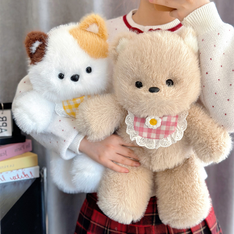 会跑步的小熊玩偶女孩睡觉抱娃娃兔子象三花猫咪公仔女生生日礼物