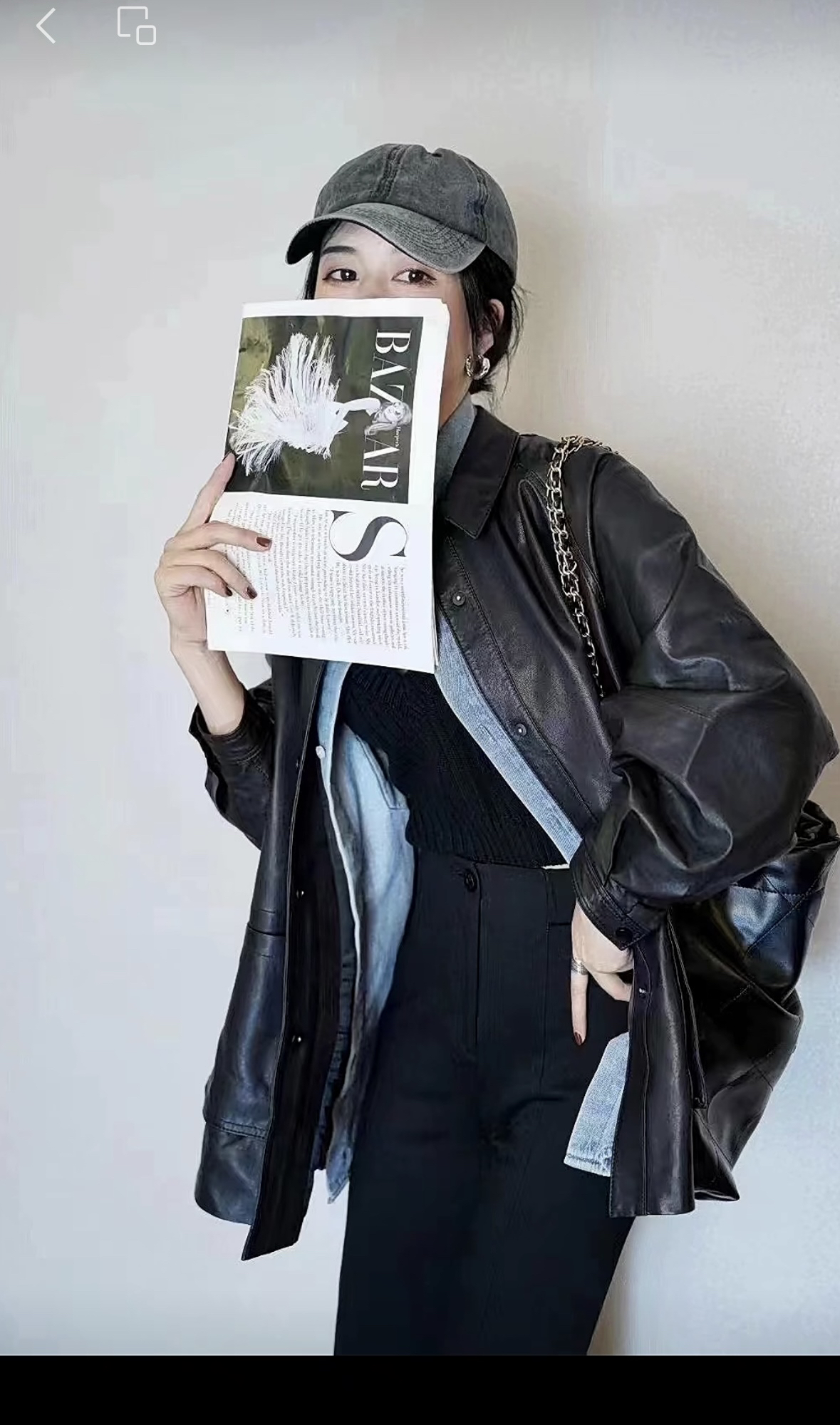 玛丝恩迪明星款皮衣45425