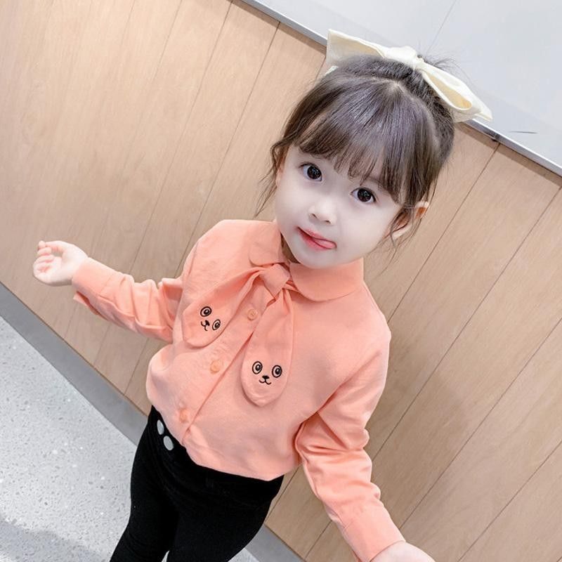 儿童新甜美女童秋装衬衫2025春装新款韩版衬衣洋气时尚长袖女宝宝