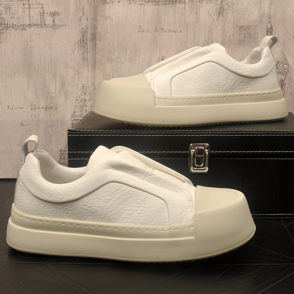 青春潮流男士真皮百搭透气潮鞋子小白鞋韩版运动休闲鞋厚底板鞋男