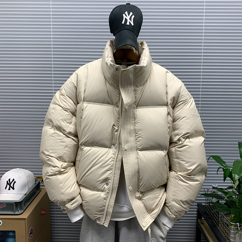 高品质立领羽绒服外套男冬季新款休闲宽松潮牌百搭高街保暖面包服