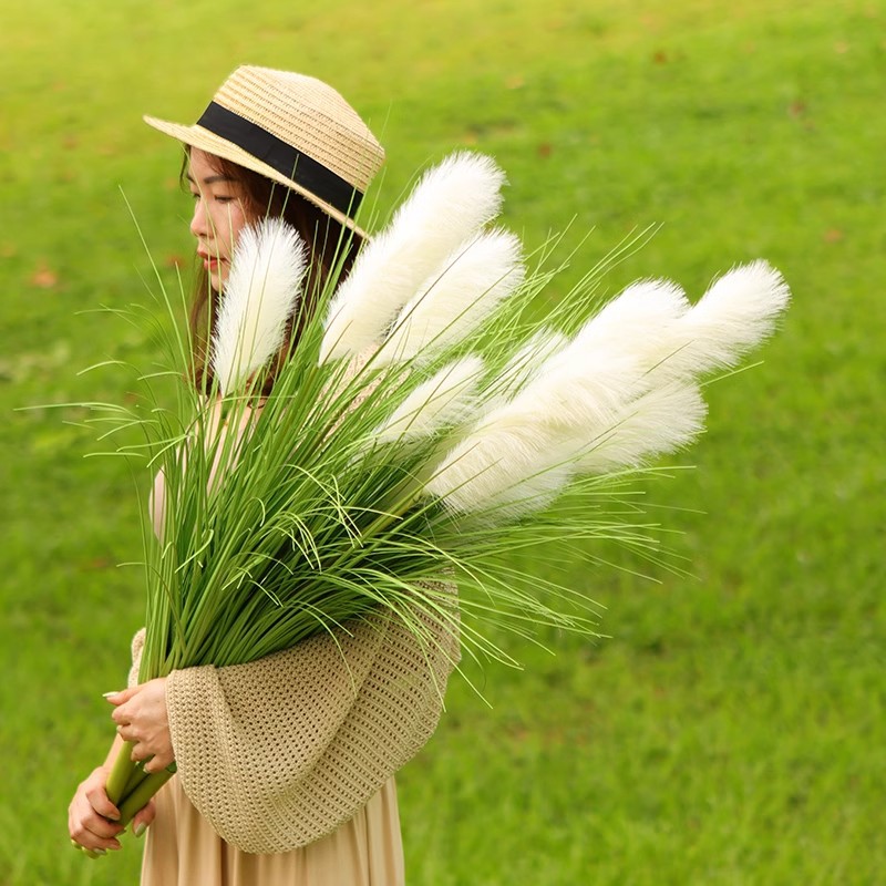 高支芦苇仿真花把束道具装饰北欧室内摆设仿真花仿真芦苇狗尾巴草