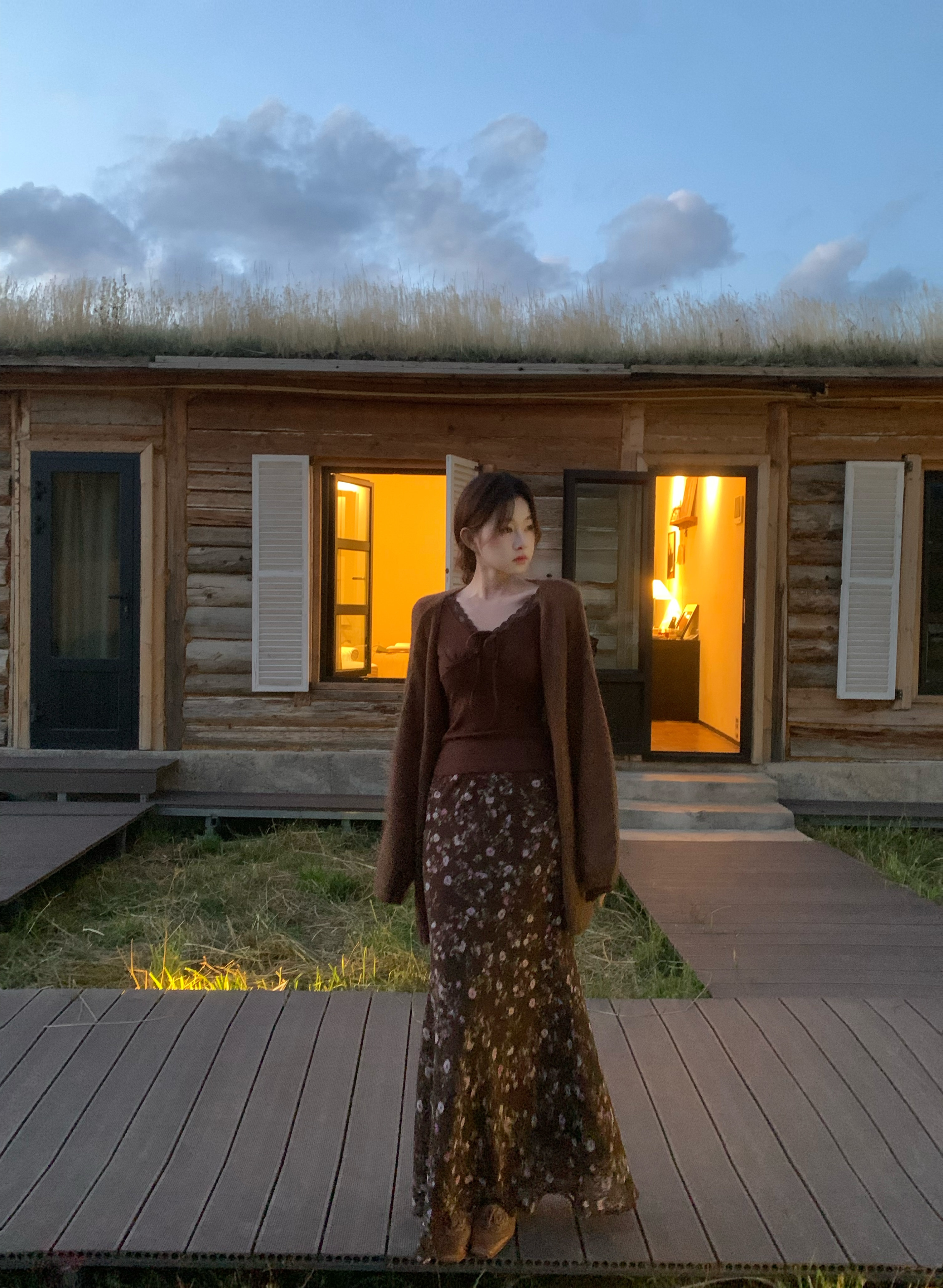 EIA一尧【甜心欧蕾半裙】气质碎花半裙显瘦韩系百搭ins风高腰鱼尾裙