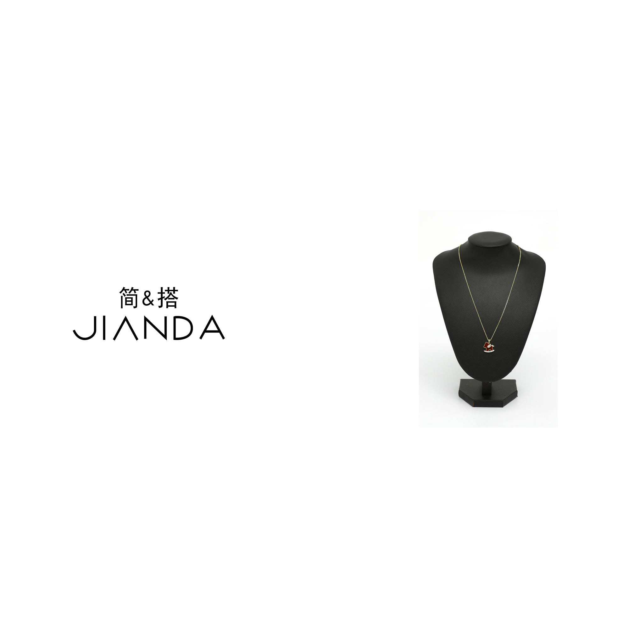 简&搭 坠链均925银 千屿Sheila 重工小马项链253-XL/0811-08159