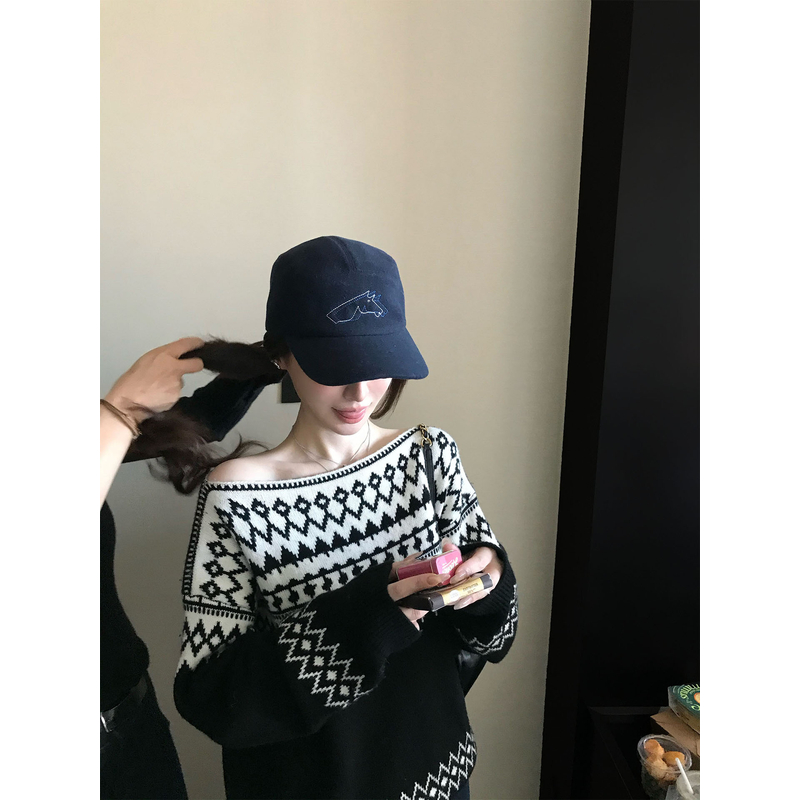 Skk Store 'RL冬日费尔岛'26支软糯羊毛纱老钱撞色提花双版本毛衫