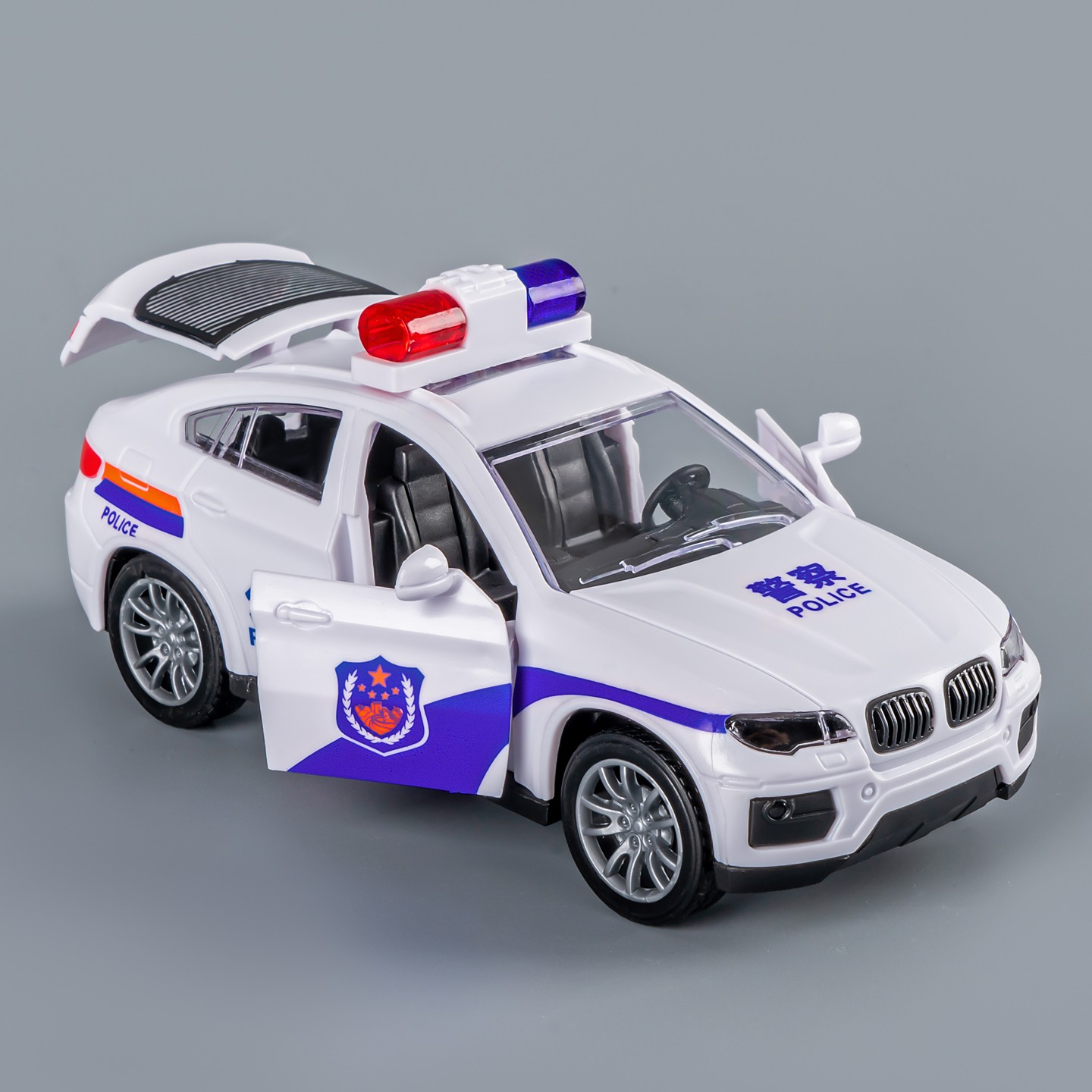 2025年新款儿童玩具警车可开门惯性行驶跑车玩具3小男孩6警车玩具