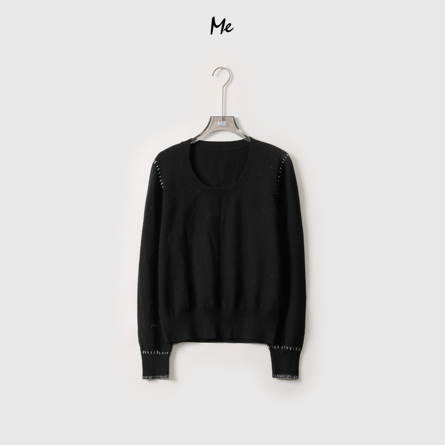 ME【手缝线】秋冬季新款轻奢100%澳洲全羊毛毛衣MEQC1439