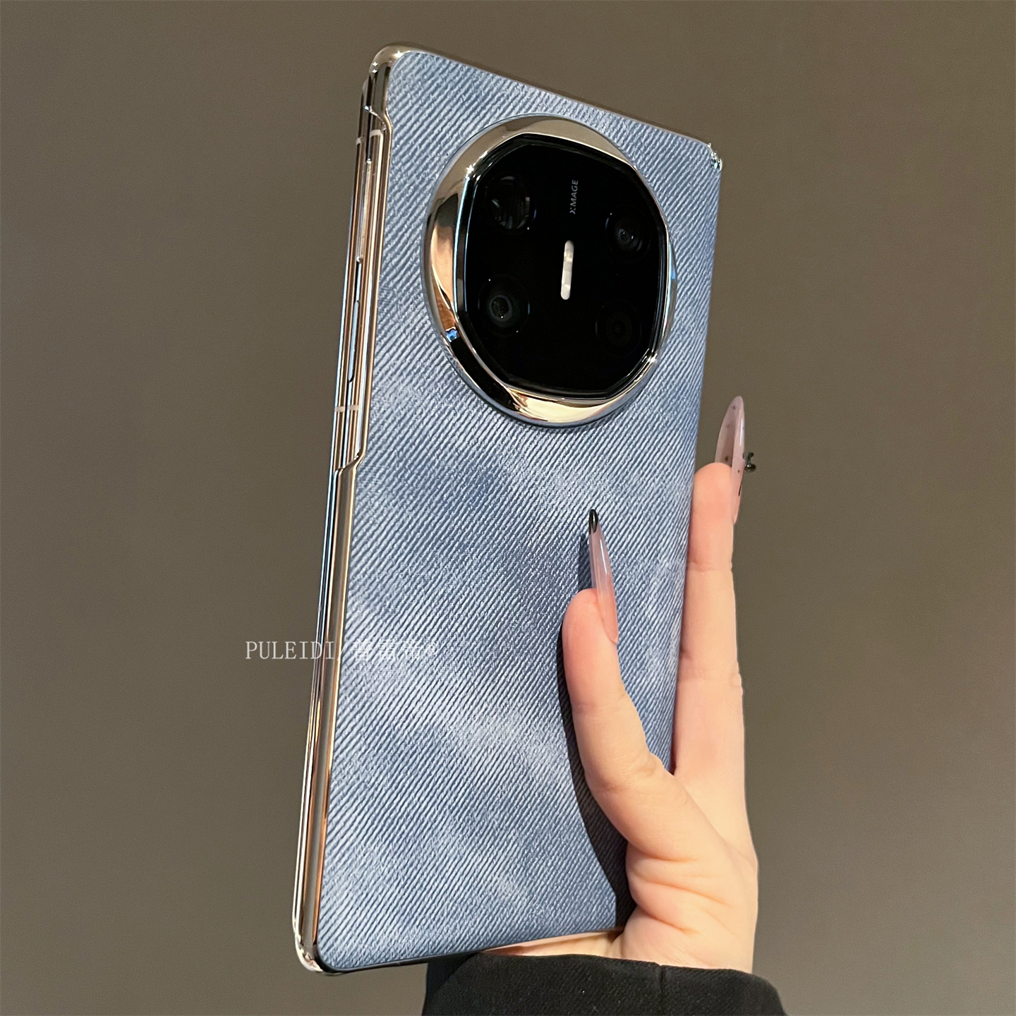 牛仔纹适用华为MateX6典藏版折叠屏手机壳磁吸中轴MateX5简约高档