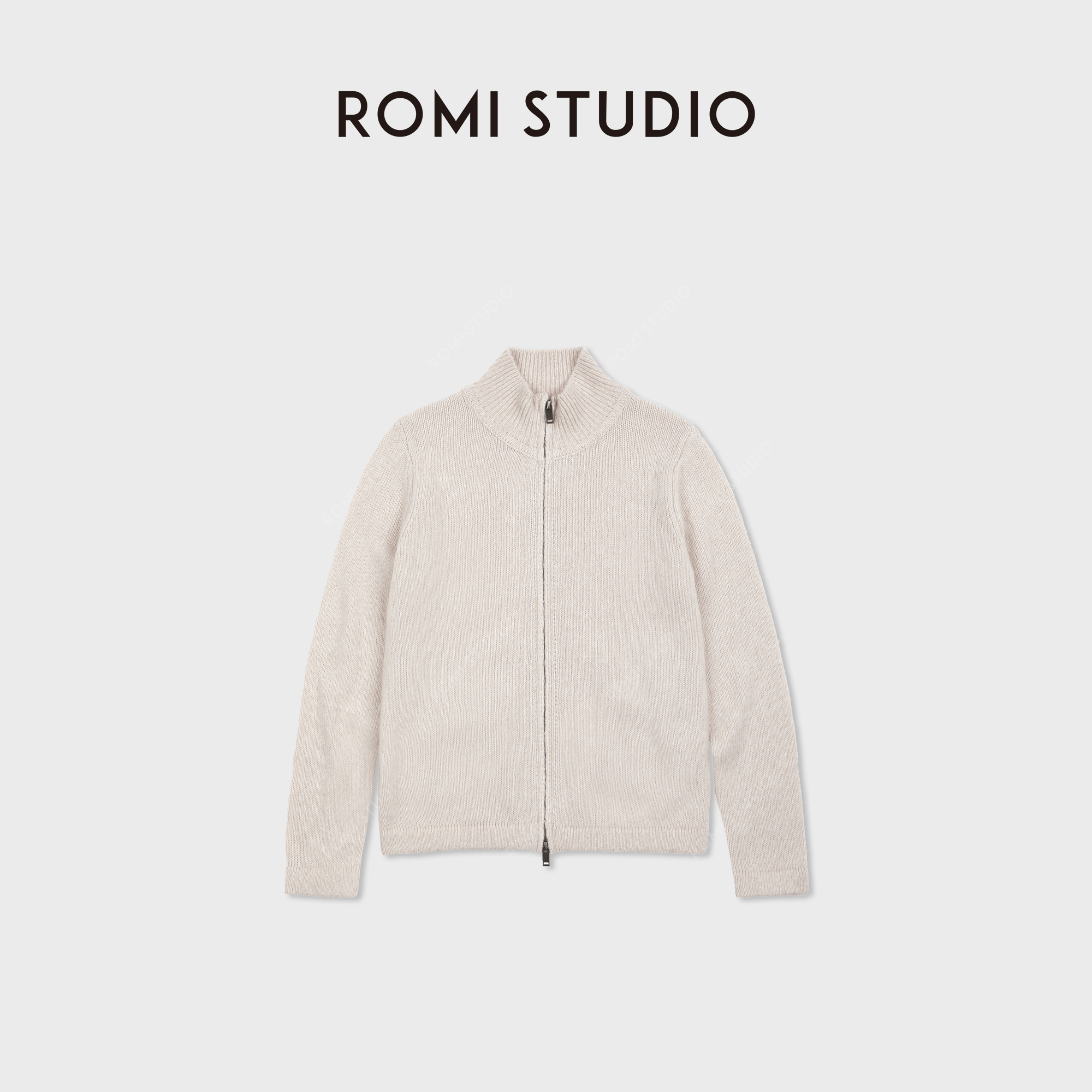 ROMI STUDIO“云朵裹肤”婴驼羊毛混纺奢配老钱立领外套 RWDSWY1669