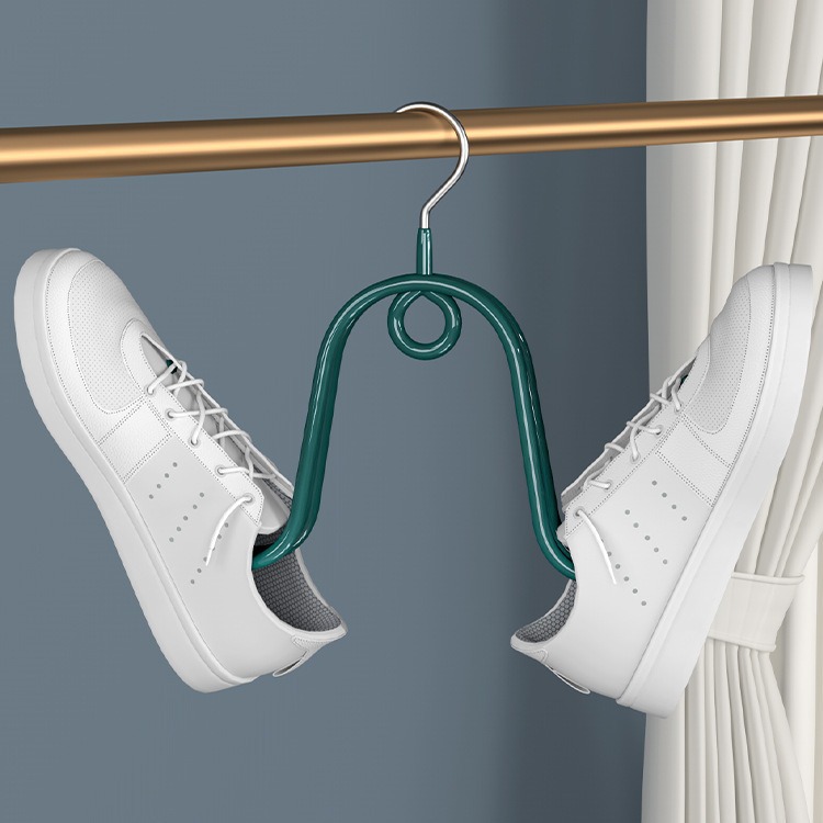 悬挂简约防掉免安装小型晒衣架晒鞋架户外室外晾晒鞋子挂鞋家用